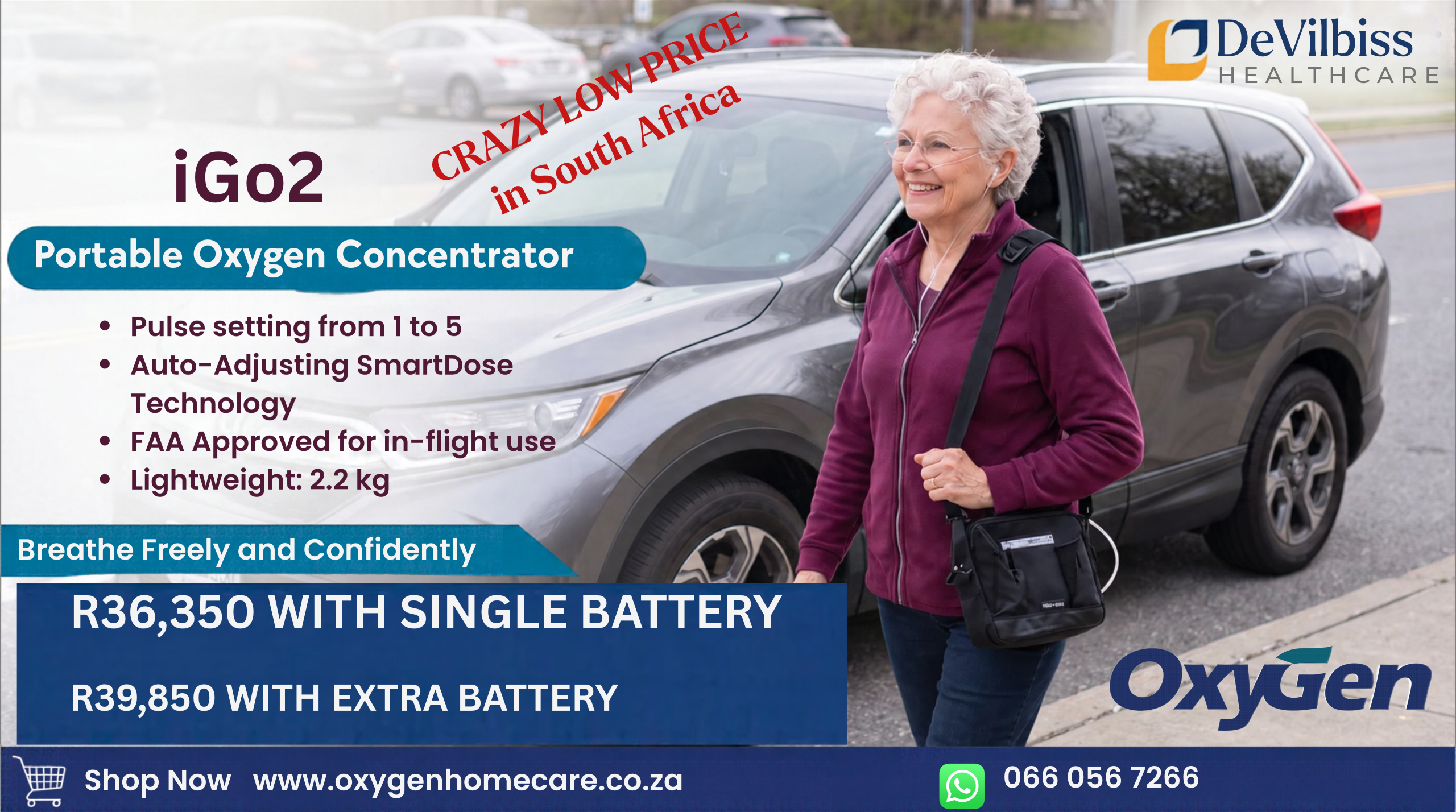 iGO2 Portable Oxygen Concentrator